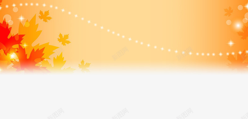秋天背景装饰png免抠素材_88icon https://88icon.com 枫叶 橙色背景 首页装饰