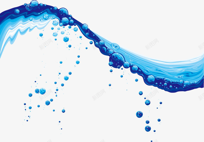 创意水滴花纹png免抠素材_88icon https://88icon.com 水 水滴 水珠 流线 清凉 线条 花纹 装饰