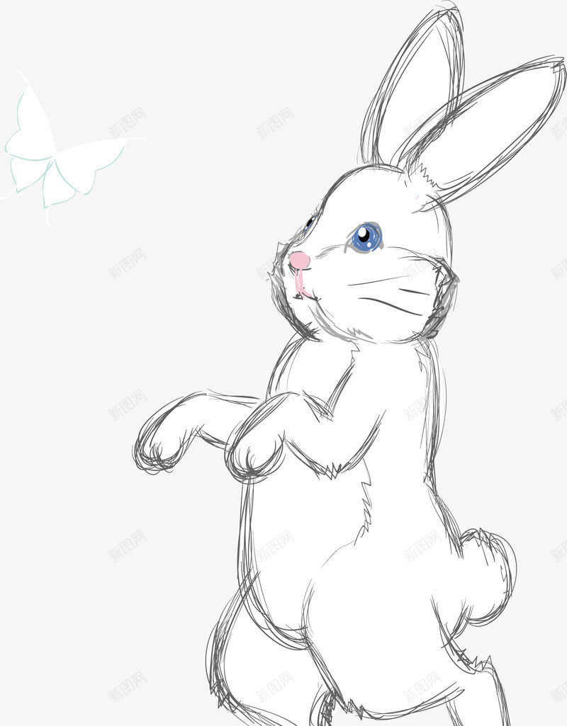 素描兔子矢量图ai免抠素材_88icon https://88icon.com 兔子 创意 动物 卡通 手绘 素描 设计 矢量图