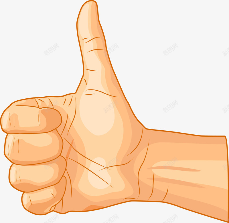 黄色手指点赞手势png免抠素材_88icon https://88icon.com 厉害手势 手指手势 点赞手势 绘画 黄色大拇指 黄色手指 黄色手臂