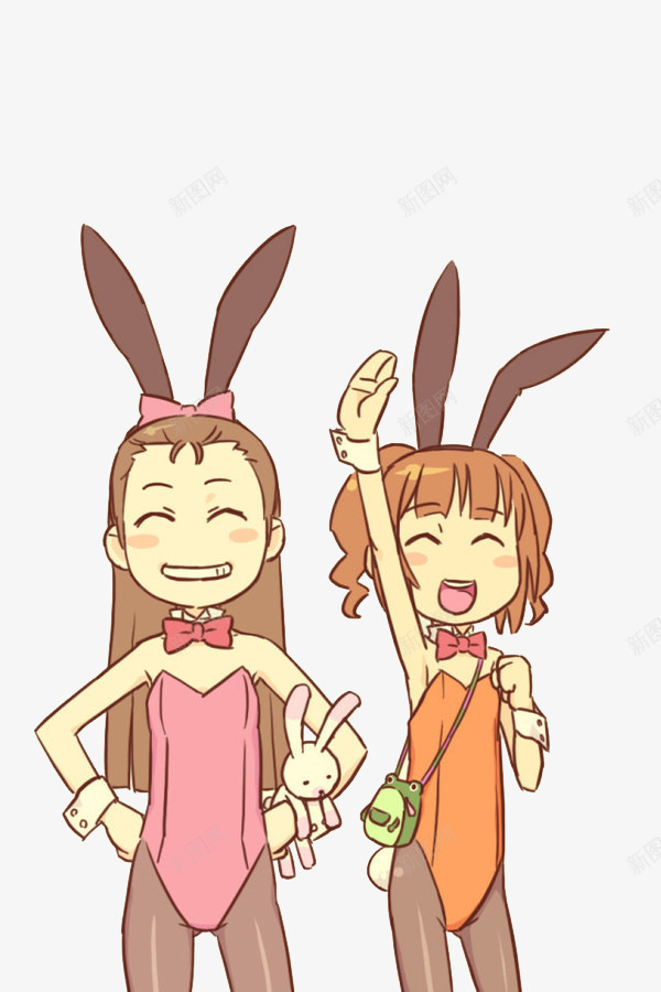 兔女郎可爱png免抠素材_88icon https://88icon.com 兔子装 兔耳 卡通兔女郎 卡通兔子女孩 手绘兔女郎 日系卡通