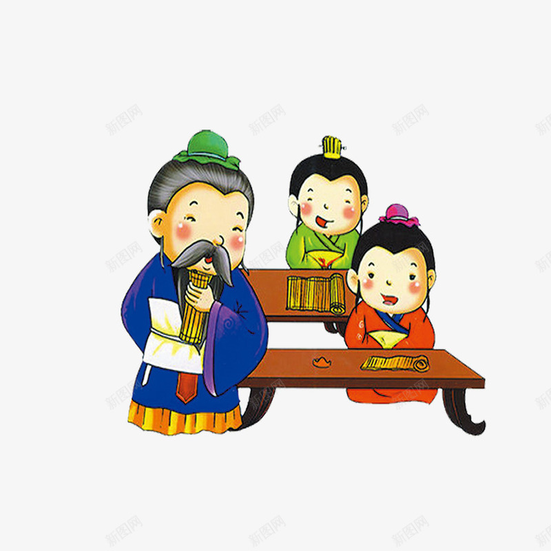 私塾png免抠素材_88icon https://88icon.com 书生 卡通 古代 古代学堂 私塾