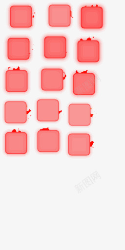 Q版手游特效png免抠素材_88icon https://88icon.com 光效 正方形 特效 红色