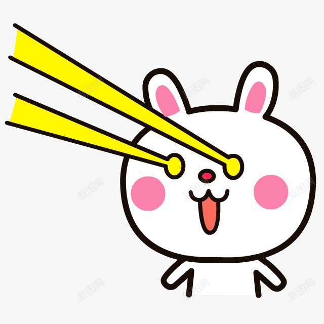 可爱兔子眼睛放光扫射png免抠素材_88icon https://88icon.com 兔子 可爱 扫射 放光 眼睛