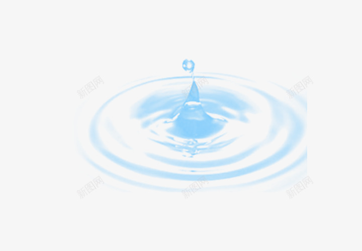 现代蓝色水滴滴落波纹效果png免抠素材_88icon https://88icon.com 水滴 水质 波纹 滴落 蓝色