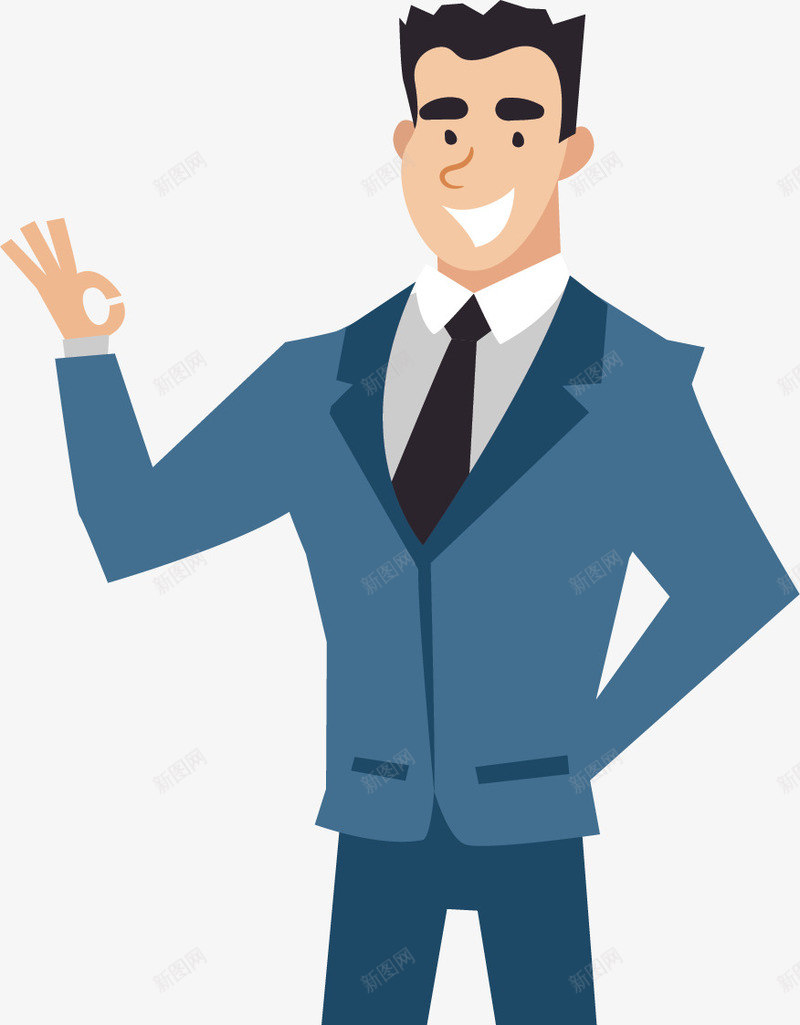 表示同意商务小人矢量图ai免抠素材_88icon https://88icon.com 同意 同意手势 商务小人 商务风 矢量png 穿西装的人 矢量图