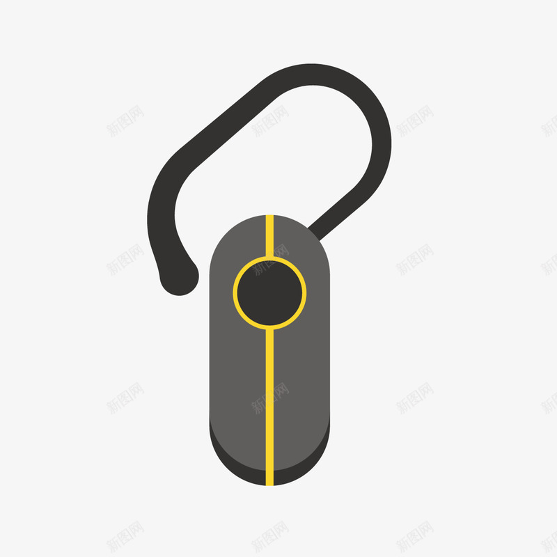 耳挂式蓝牙耳机png免抠素材_88icon https://88icon.com 听音乐 耳挂式 耳挂式蓝牙耳机 耳机 蓝牙 音乐