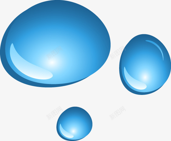 透明蓝色水珠png免抠素材_88icon https://88icon.com 水珠 蓝色 透明