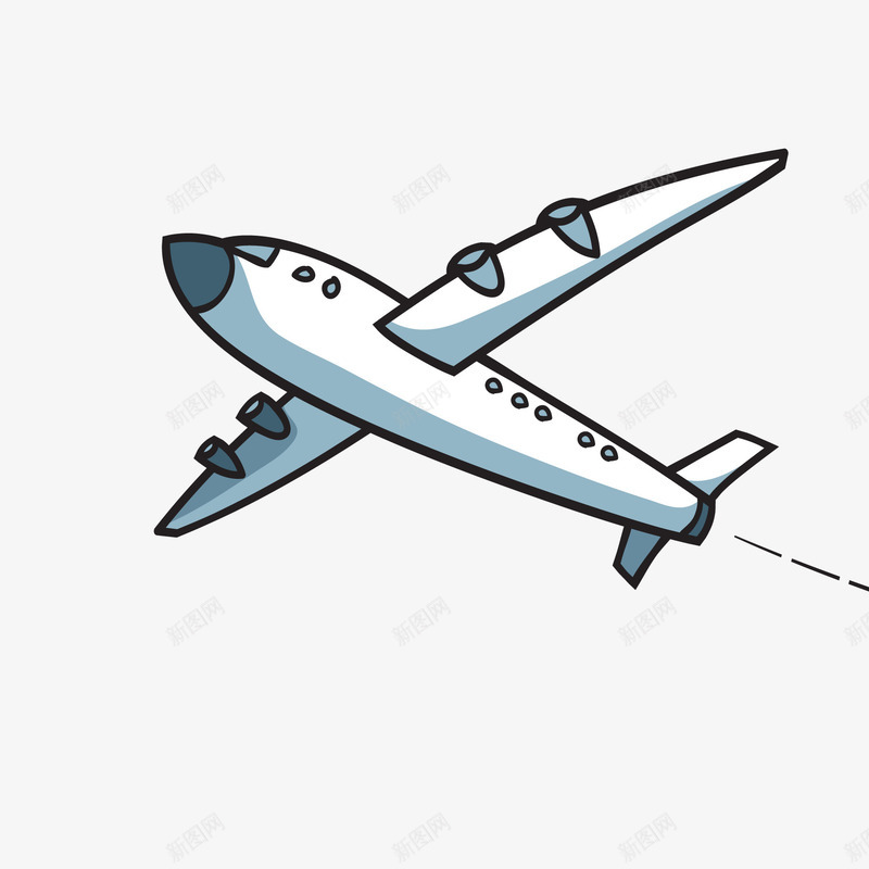 卡通飞机矢量图ai免抠素材_88icon https://88icon.com 世界旅游日 交通工具 卡通 航班 飞机 矢量图
