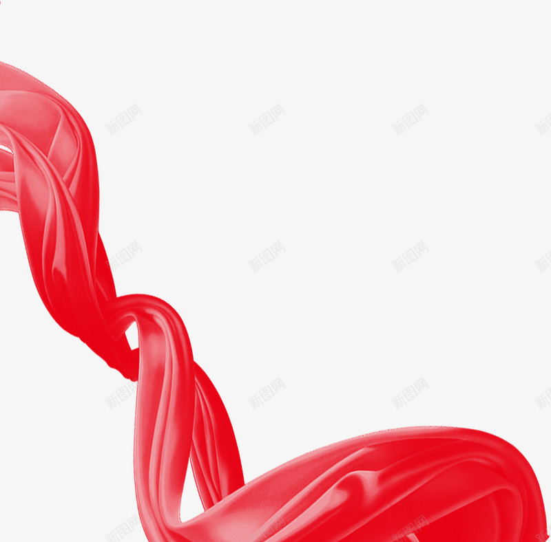 飘带png免抠素材_88icon https://88icon.com 促销背景 红色丝巾 飘带