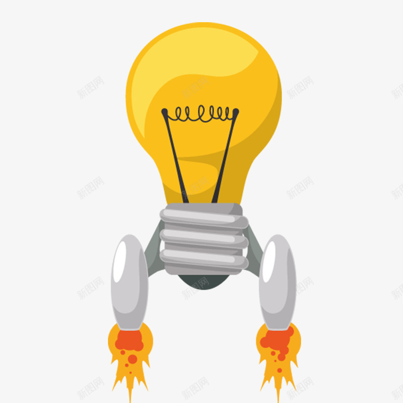 手绘灯泡火箭png免抠素材_88icon https://88icon.com 手绘 暖色 曲线 机器 橙色 火箭 灯丝 灯泡 螺旋