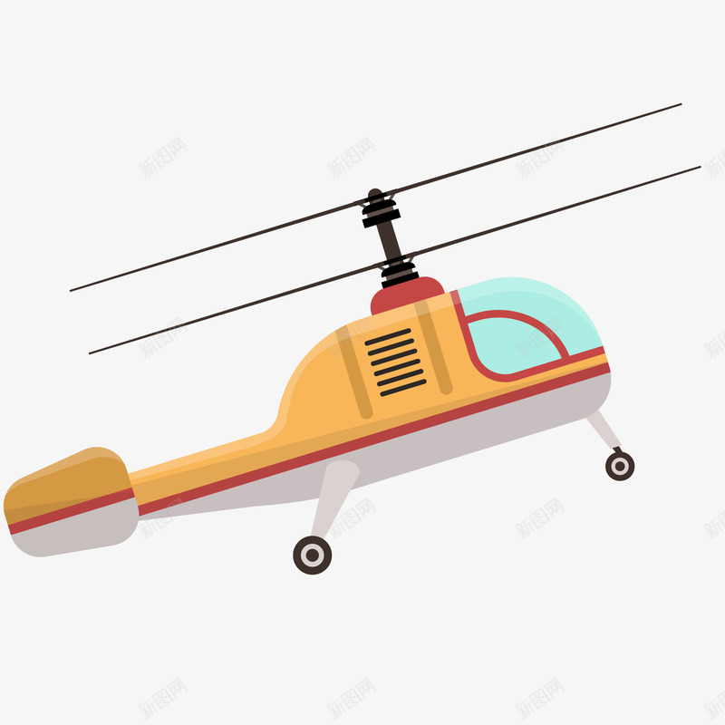 卡通黄色的直升飞机矢量图ai免抠素材_88icon https://88icon.com 卡通 手绘 直升飞机 私人飞机 飞行 黄色 矢量图