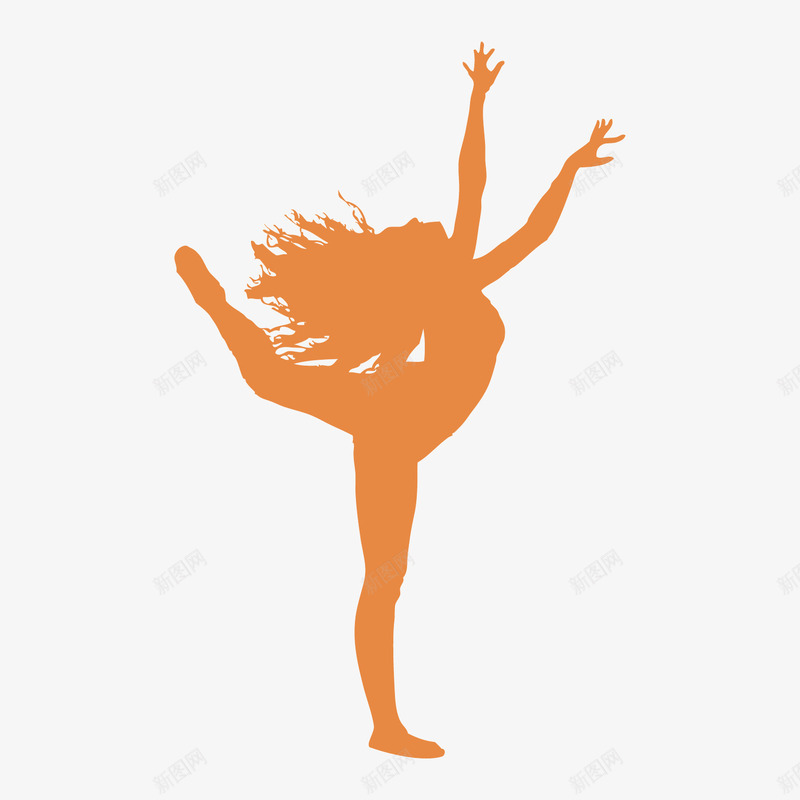 黄色舞蹈剪影人体曲线png免抠素材_88icon https://88icon.com 人体曲线 剪影 舞蹈 黄色