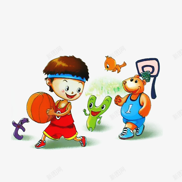 卡通拼音插图png免抠素材_88icon https://88icon.com 动物 卡通 学习 小男孩 小鸟 拼音 拼音卡片 拼音卡通 插图 插画 篮球