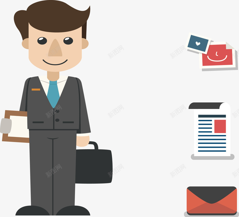 公司业务介绍图矢量图ai免抠素材_88icon https://88icon.com ppt插图 分类信息 扁平创意图 结构组合 矢量图
