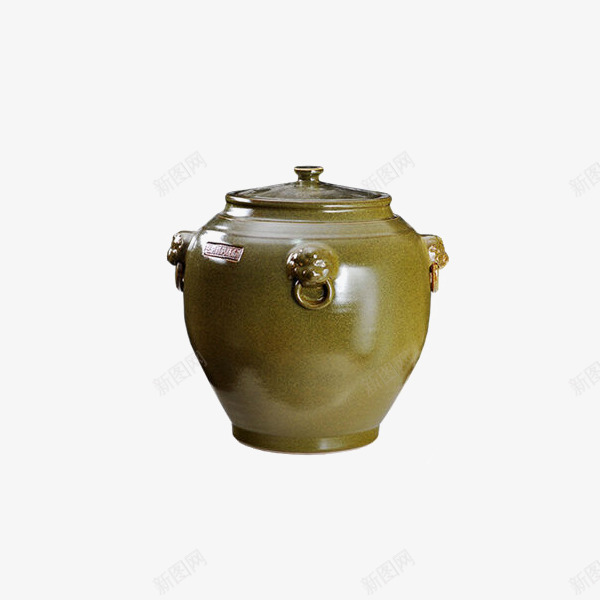 景德镇陶瓷带盖米缸米桶茶叶末酒png免抠素材_88icon https://88icon.com 产品实物 水缸 油缸 米桶