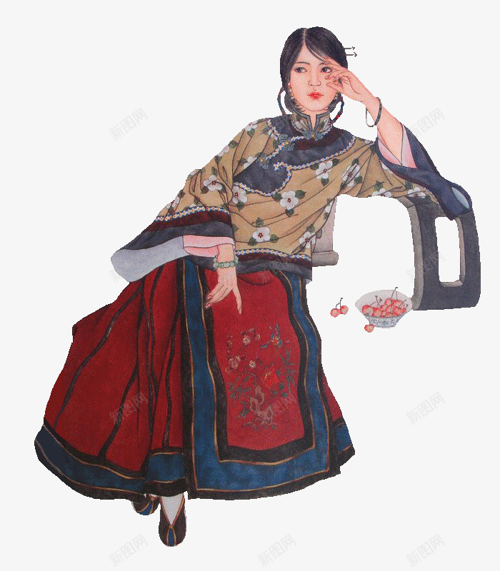 中国古代女子png免抠素材_88icon https://88icon.com 中国风 传统 古代 女性 慵懒