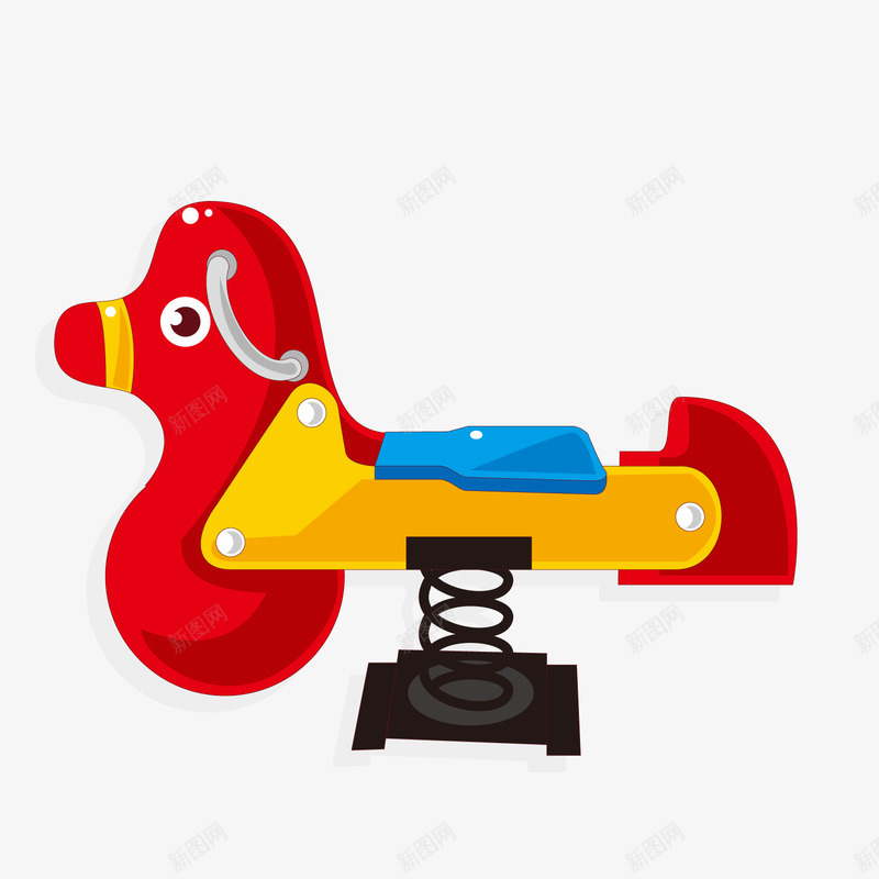 红色卡通摇摇车png免抠素材_88icon https://88icon.com 卡通摇摇车 卡通玩具 红色玩具 背景装饰