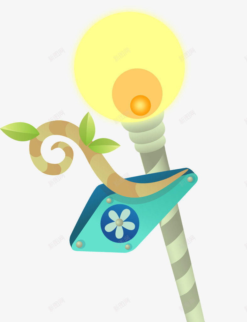 手绘权杖png免抠素材_88icon https://88icon.com 宝石权杖 手绘 权杖 树枝