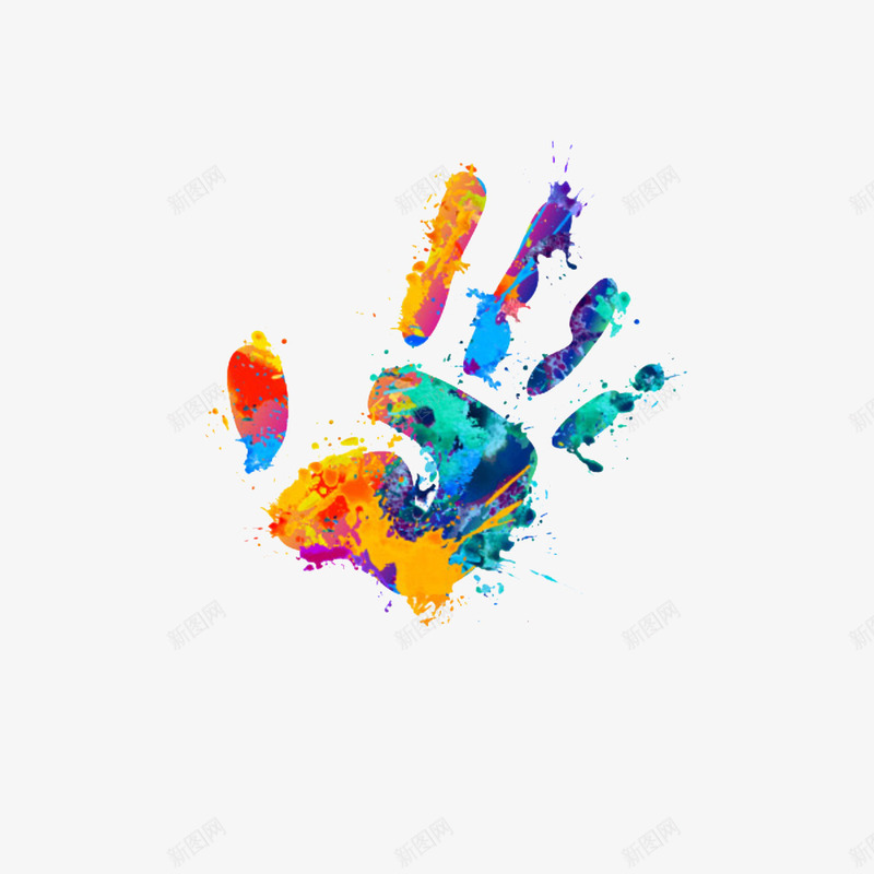 酷炫的彩色水墨手掌png免抠素材_88icon https://88icon.com 创意 卡通 商务 彩色 手掌 手绘 水墨 简约 酷炫