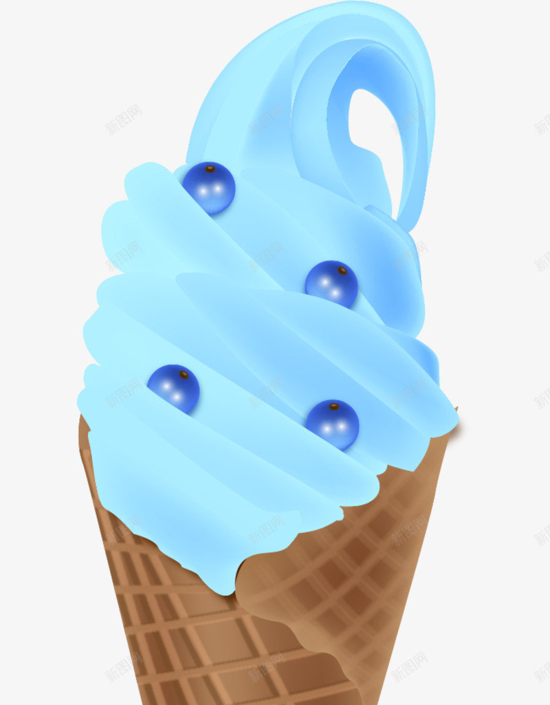 夏季蓝色水果冰激凌png免抠素材_88icon https://88icon.com 夏季冰激凌 夏日冰激凌 水果冰激凌 美味冰激凌 蓝色冰激凌 蓝莓冰激凌