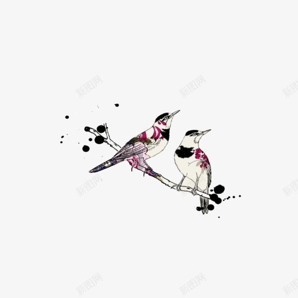 中国风麻雀png免抠素材_88icon https://88icon.com png 中国风 小鸟 手绘 笔墨 鸟 麻雀