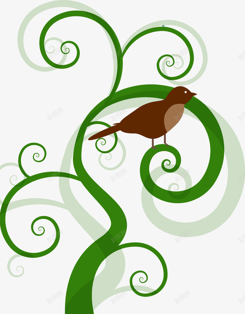 绿色唯美浪漫藤蔓形png免抠素材_88icon https://88icon.com 可爱 唯美 小鸟 文艺 植物 清新 绿色