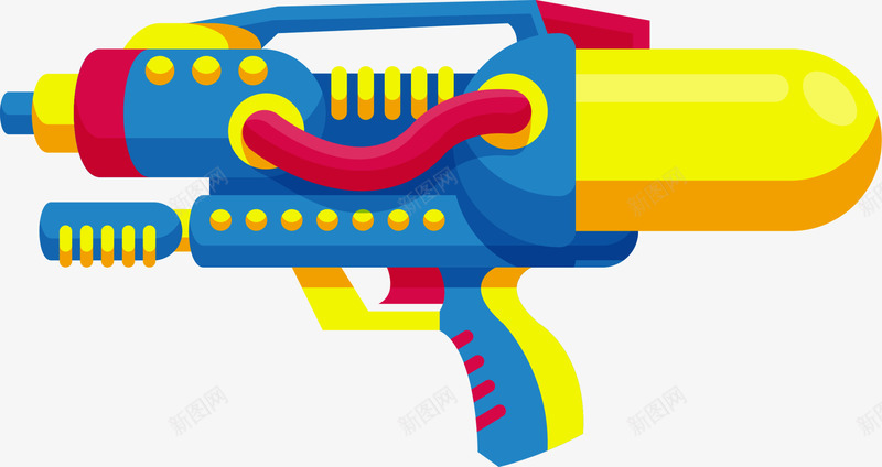 儿童节多彩玩具水枪png免抠素材_88icon https://88icon.com 一把水枪 儿童玩具 儿童节 多彩水枪 玩具水枪 童趣
