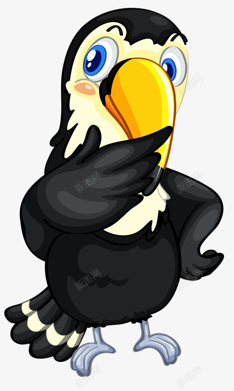 黑色犀鸟png免抠素材_88icon https://88icon.com 小鸟 尖嘴 犀鸟 鸟儿 黑色