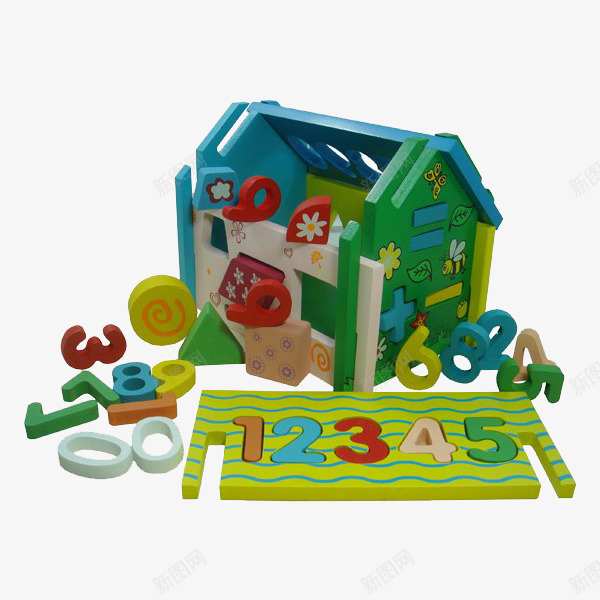 幼儿启智玩具小房子散png免抠素材_88icon https://88icon.com 实物 幼教 教具 玩具