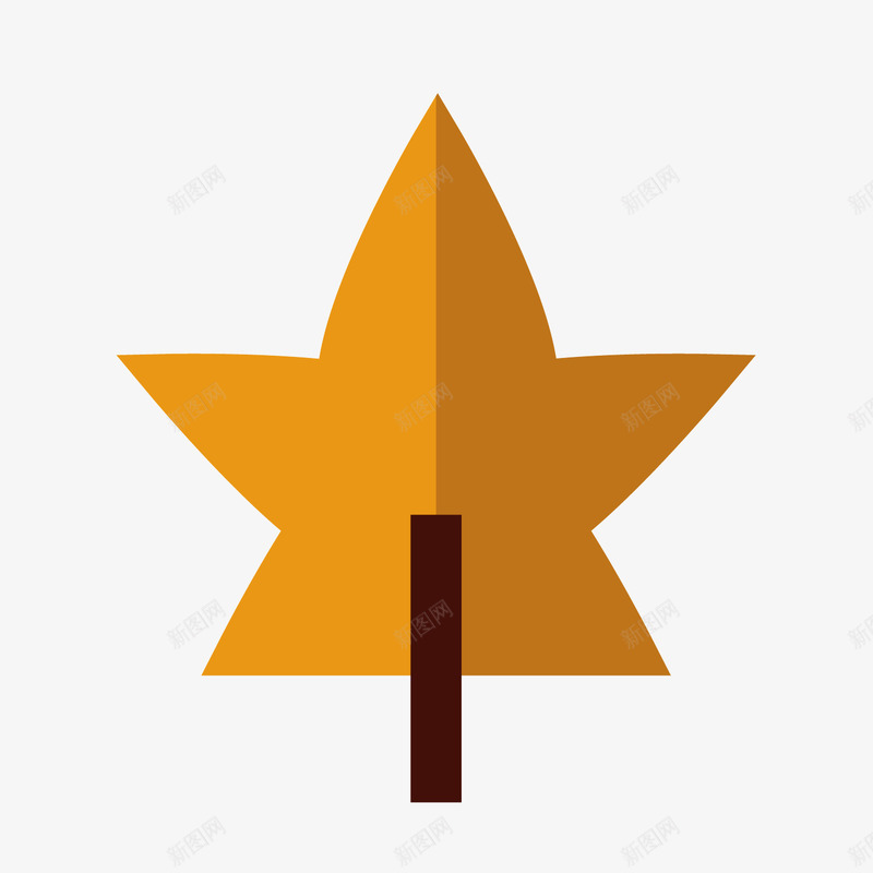几何树叶png免抠素材_88icon https://88icon.com 几何 商务 图像 扁平化 树叶 秋天 自然