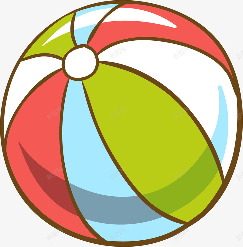 水彩皮球装饰矢量图ai免抠素材_88icon https://88icon.com 创意 圆形 彩色 炫彩 玩具 矢量图