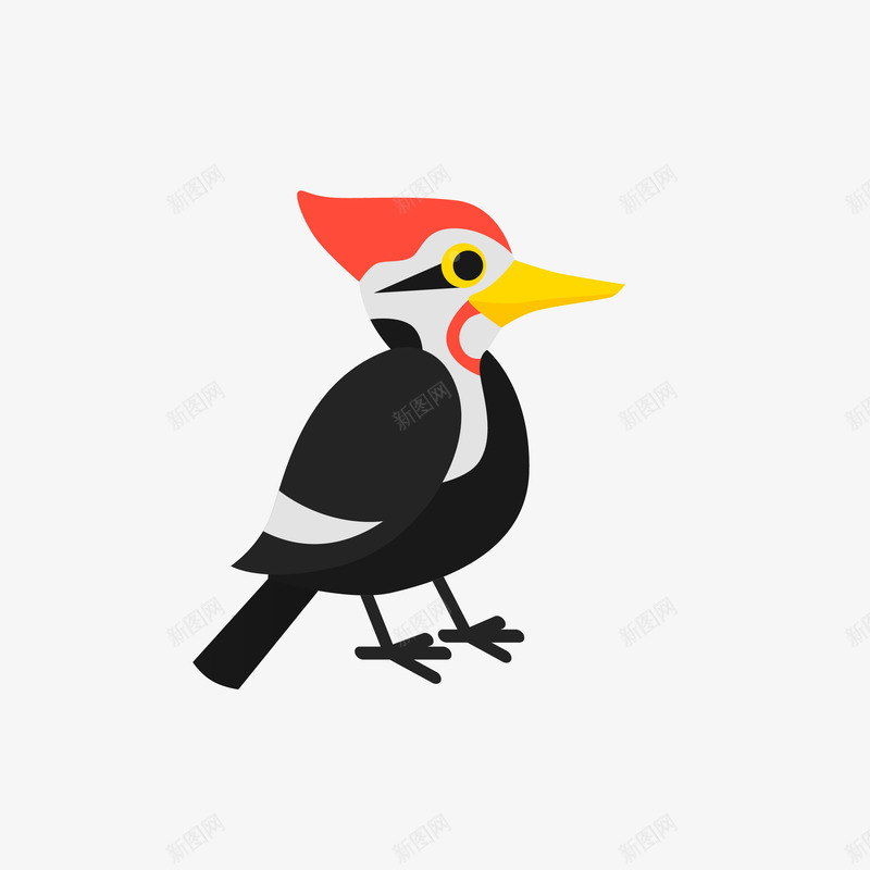 黑色的小鸟png免抠素材_88icon https://88icon.com 卡通 卡通啄木鸟 可爱 可爱啄木鸟 啄木鸟 小鸟