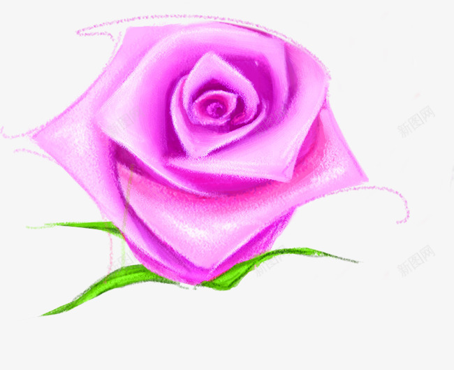 手绘紫色唯美花朵分层png免抠素材_88icon https://88icon.com 分层 紫色 花朵