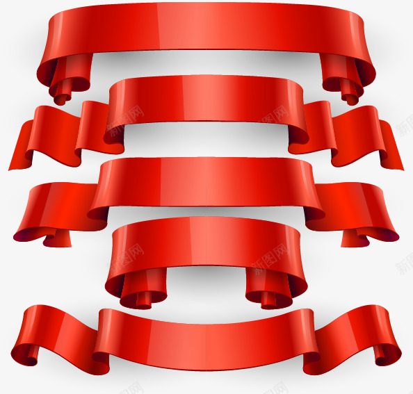 丝带横幅png免抠素材_88icon https://88icon.com 丝带 横幅 红色 网站 网站横幅