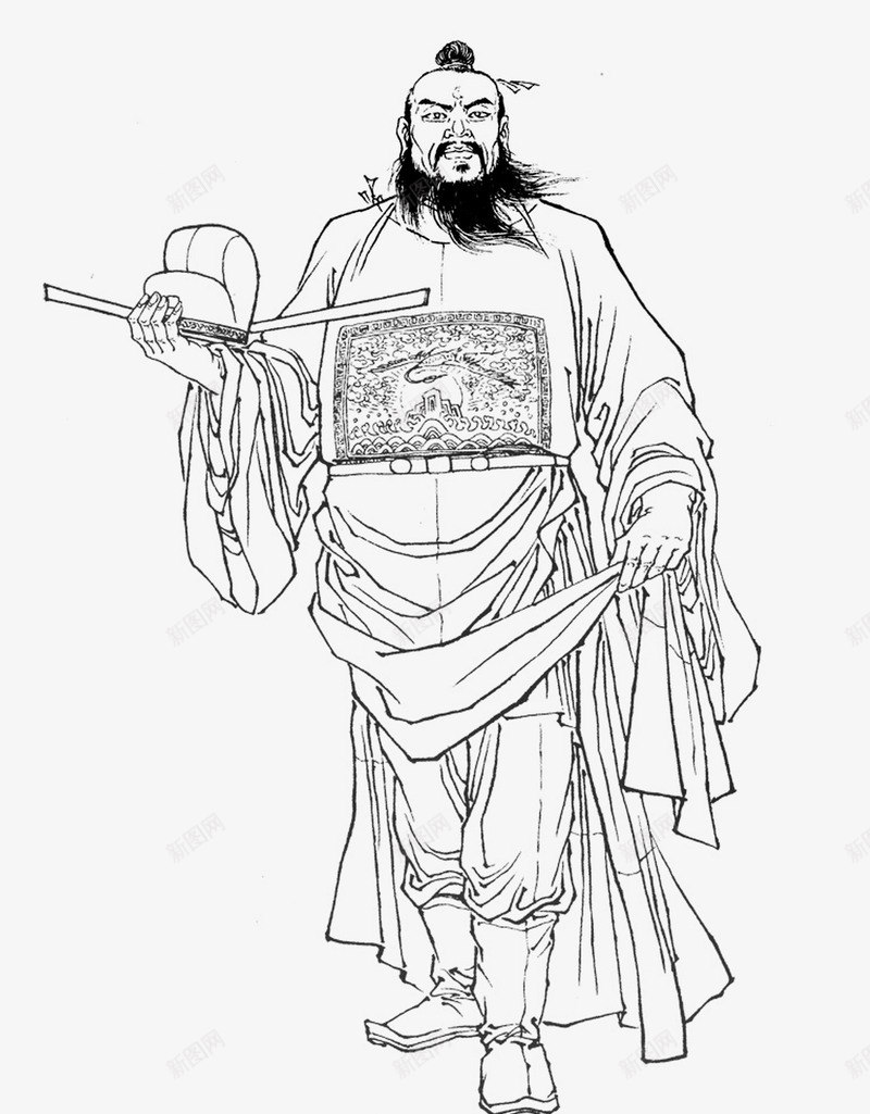 古代画像包公png免抠素材_88icon https://88icon.com 包公 包公画像 包拯 包青天 拿帽子的包公