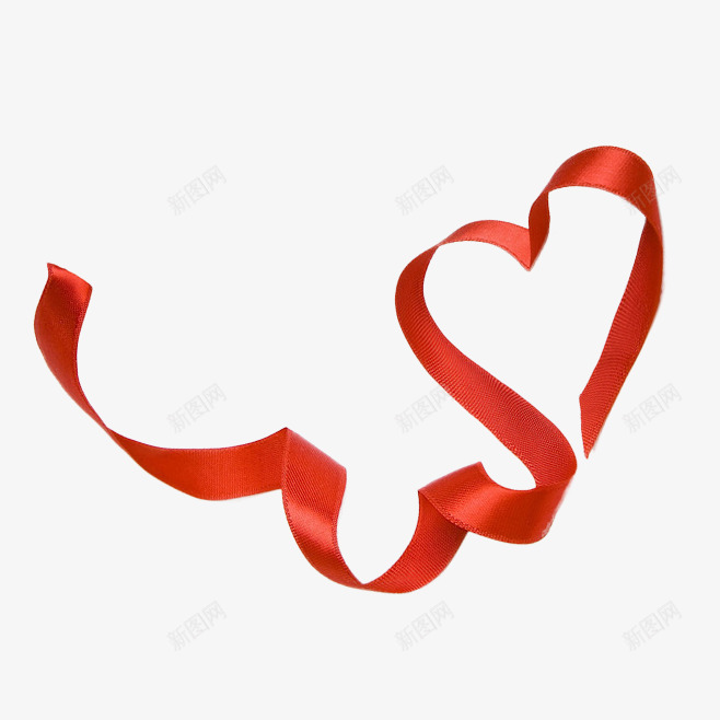 心型红色丝带png免抠素材_88icon https://88icon.com png 丝带 心型 红色 红色丝带