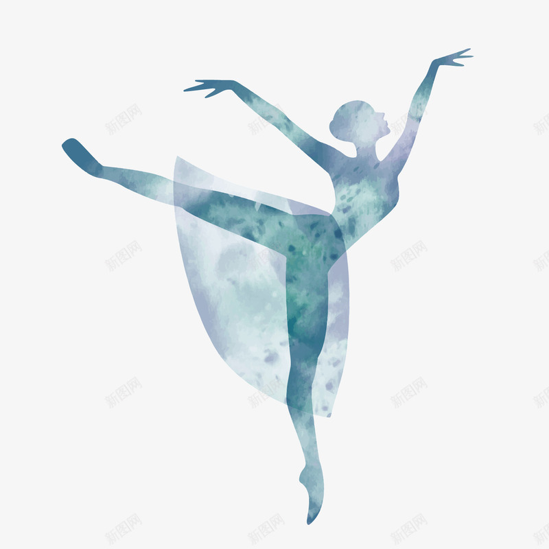 蓝色彩绘舞者人体曲线png免抠素材_88icon https://88icon.com 人体曲线 彩绘 舞者 蓝色