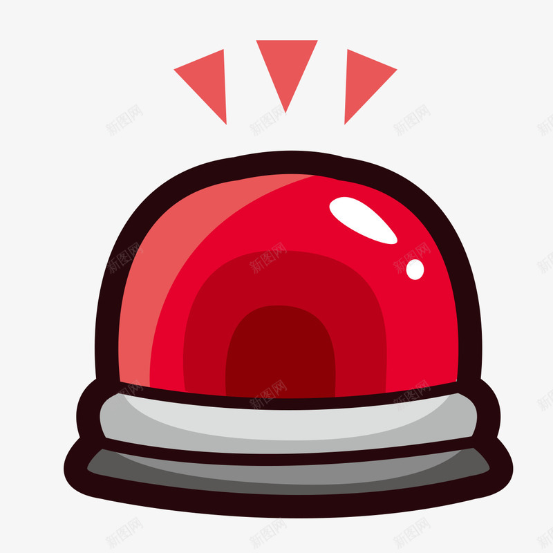 红色警示灯png免抠素材_88icon https://88icon.com 卡通 玩具 红色 警示