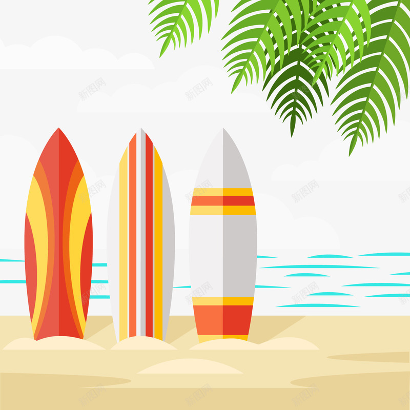 夏季沙滩冲浪板png免抠素材_88icon https://88icon.com 冲浪 夏季 夏季素材 沙滩 海滩 海边