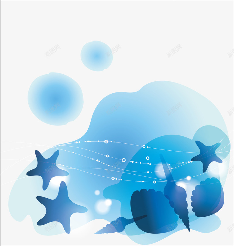 蓝色贝壳炫酷背景png免抠素材_88icon https://88icon.com 蓝色 蓝色素材 蓝色背景 贝壳 贝壳素材