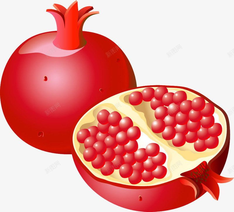 手绘石榴png免抠素材_88icon https://88icon.com 动漫石榴果子 卡通红石榴 手绘石榴 果实 水果 石榴籽 石榴素材 秋天的果实