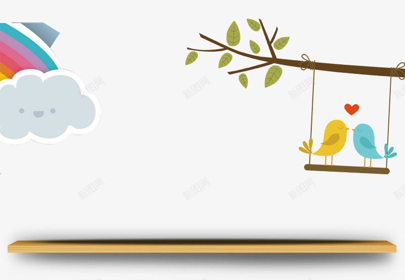 卡通吊篮上的小鸟png免抠素材_88icon https://88icon.com 卡通鸟 可爱小鸟 吊篮小鸟 手绘小鸟