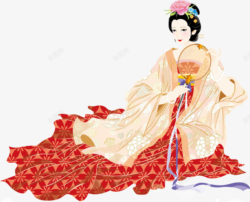 古代仕女png免抠素材_88icon https://88icon.com 古代仕女 古代仕女图 古装 手绘