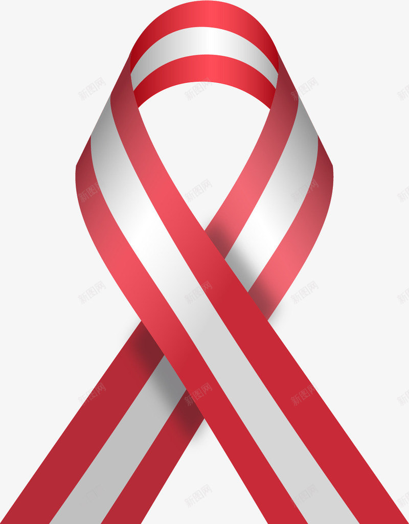 红白条纹澳洲丝带png免抠素材_88icon https://88icon.com 条纹丝带 澳洲 矢量素材 红丝带 红白条纹
