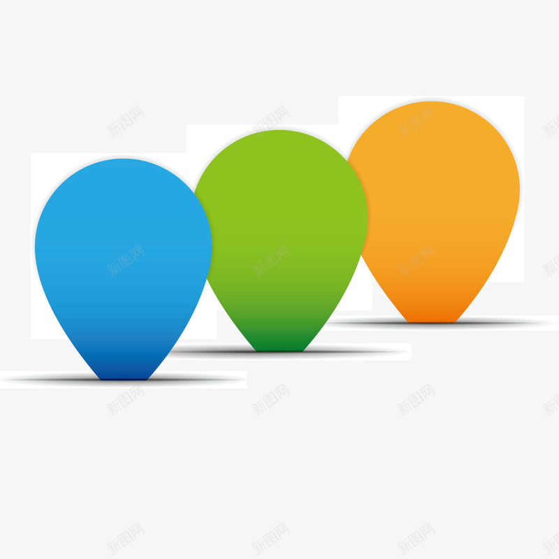 PPT水滴形png免抠素材_88icon https://88icon.com 商务 立体 通用