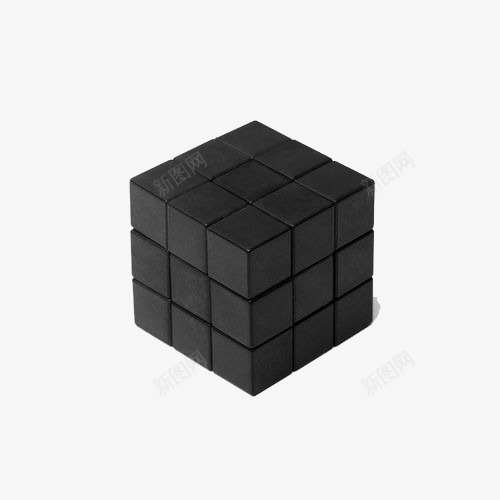 黑色魔方png免抠素材_88icon https://88icon.com 创意 智力玩具 玩具 魔方免扣元素 魔方透明PNG 黑色纹路