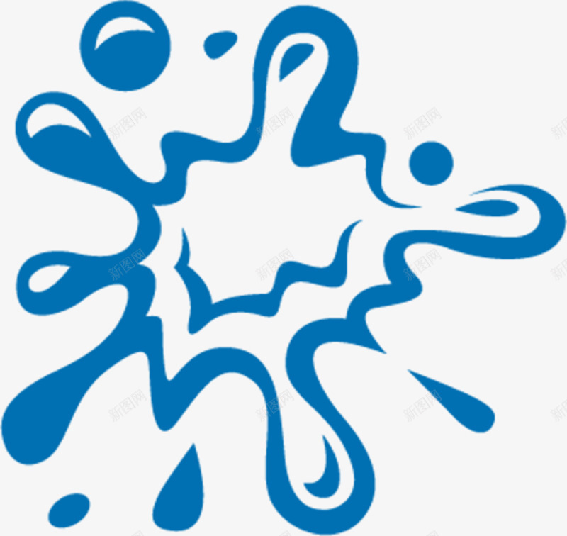 手绘蓝色水滴图案png免抠素材_88icon https://88icon.com 图案 手绘 水滴 蓝色