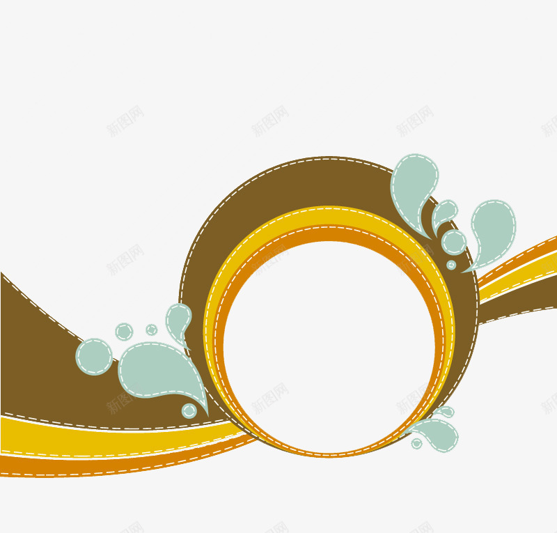 圆环与水滴png免抠素材_88icon https://88icon.com 圆环 复古 水滴