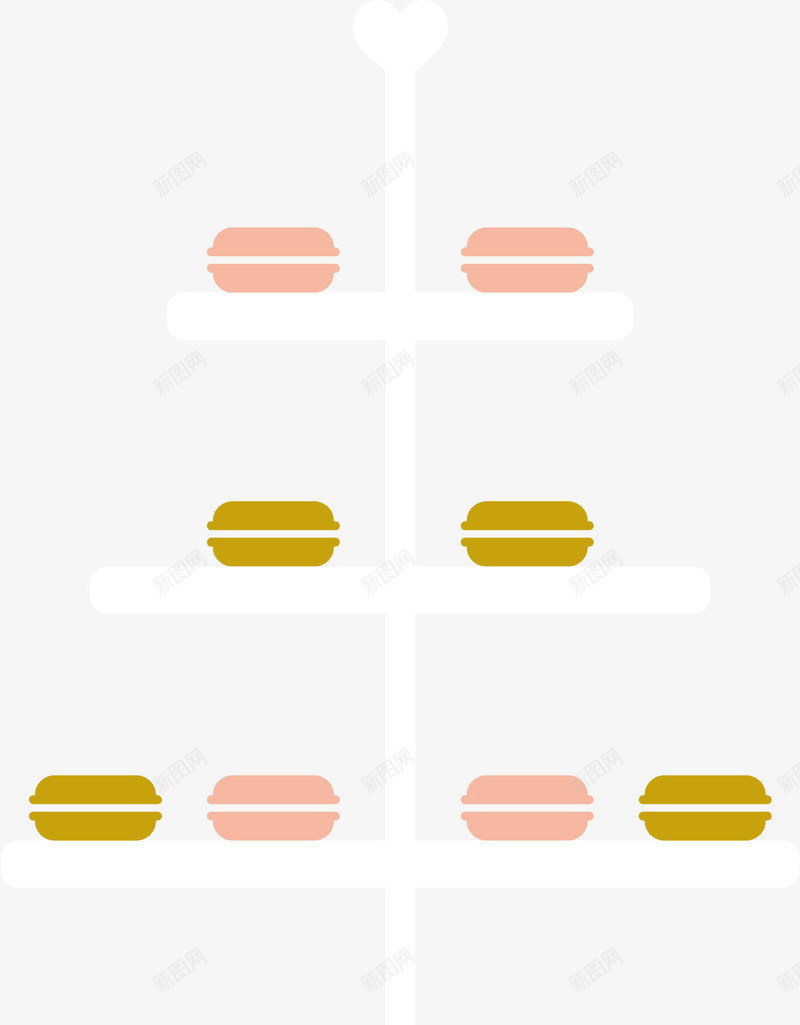 马卡龙甜品矢量图eps免抠素材_88icon https://88icon.com 下午茶 分层托盘 甜品 矢量素材 马卡龙 矢量图